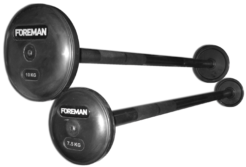 Фиксированная обрезиненная штанга Foreman FP\FB-RUB-EPR\10KG\BK-FM-00 500_339