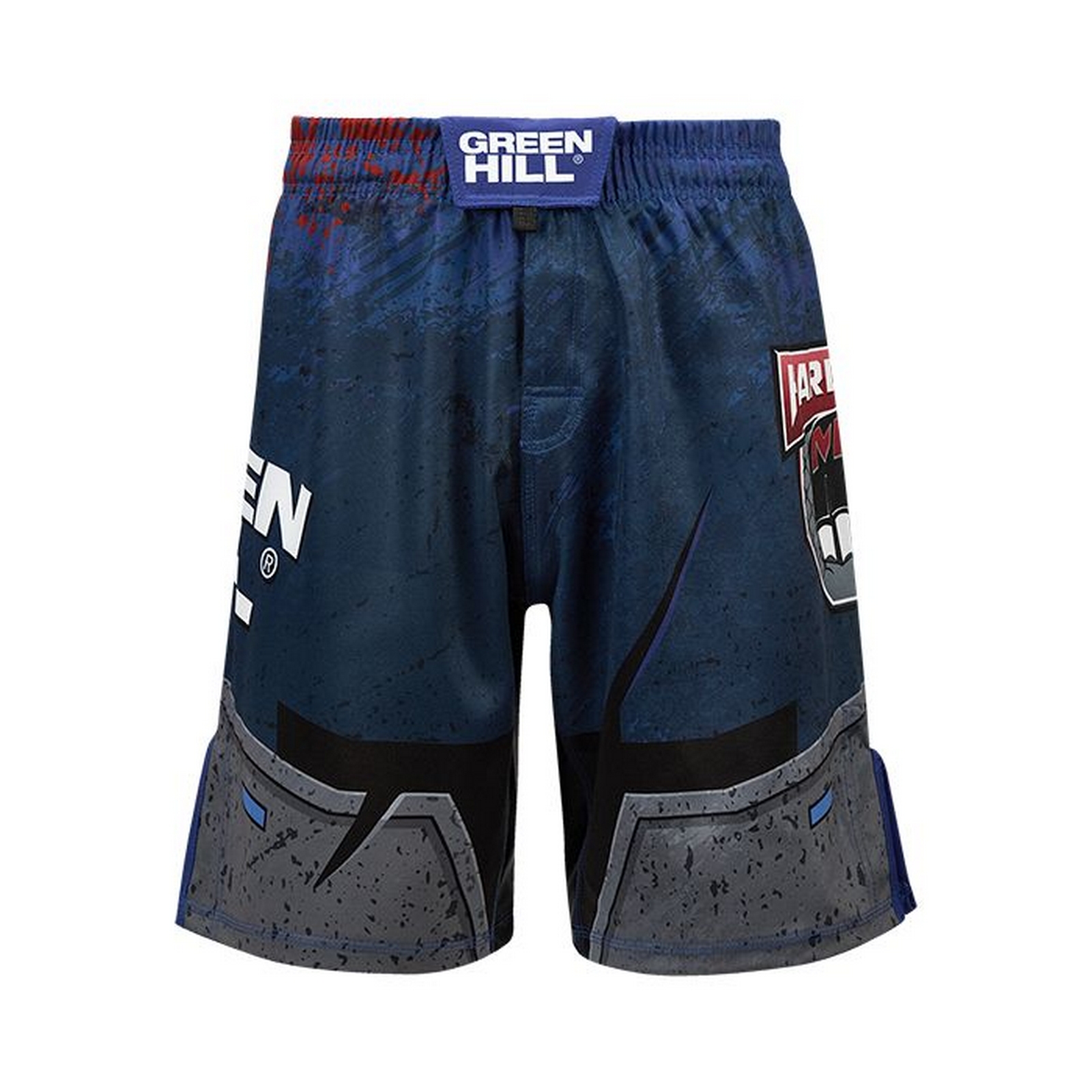 Шорты MMA Green Hill HARDCORE MMI-10568 синий 1600_1600