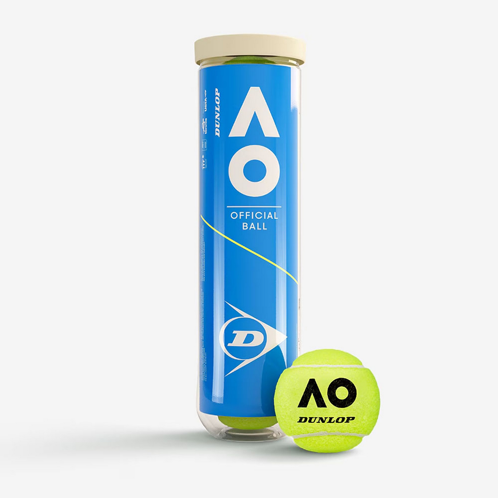Мячи для большого тенниса,  упаковка 4 шт, ITF Dunlop Australian Open 601602 2000_2000