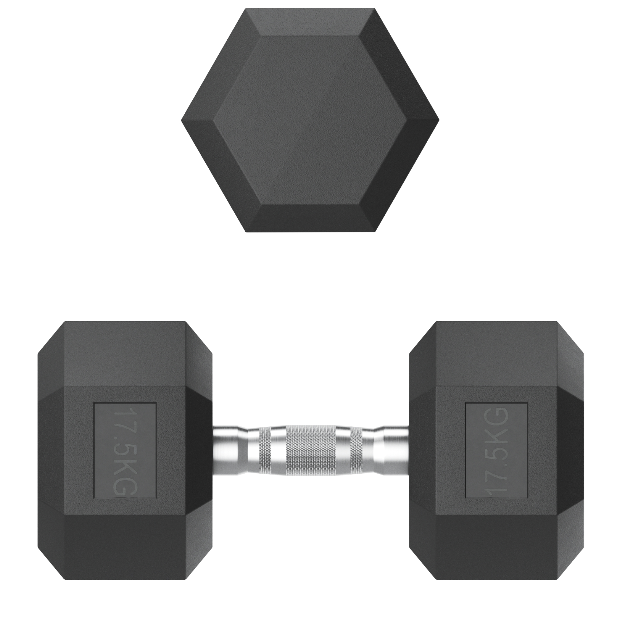Гантель гексагональная обрезиненная 17,5 кг UnixFit DBHEX17_5x2 2 шт 2000_2000