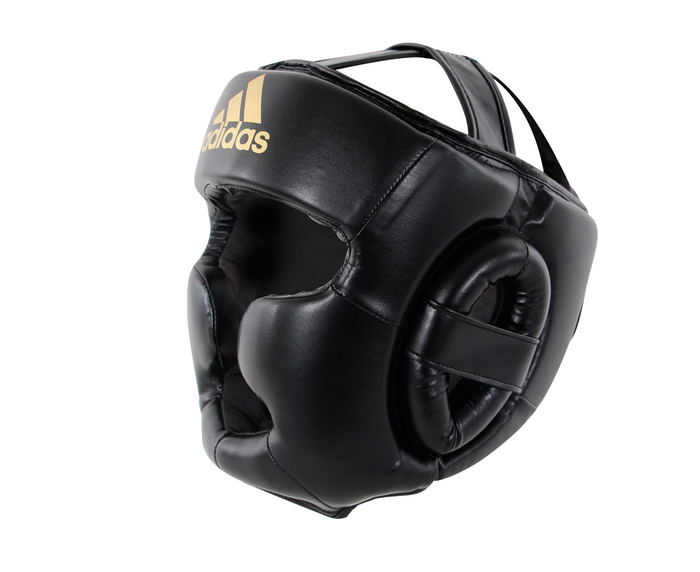 Шлем боксерский Adidas Speed Super ProTraining Extra Protect adiSBHG041 черно-золотой 1000_817