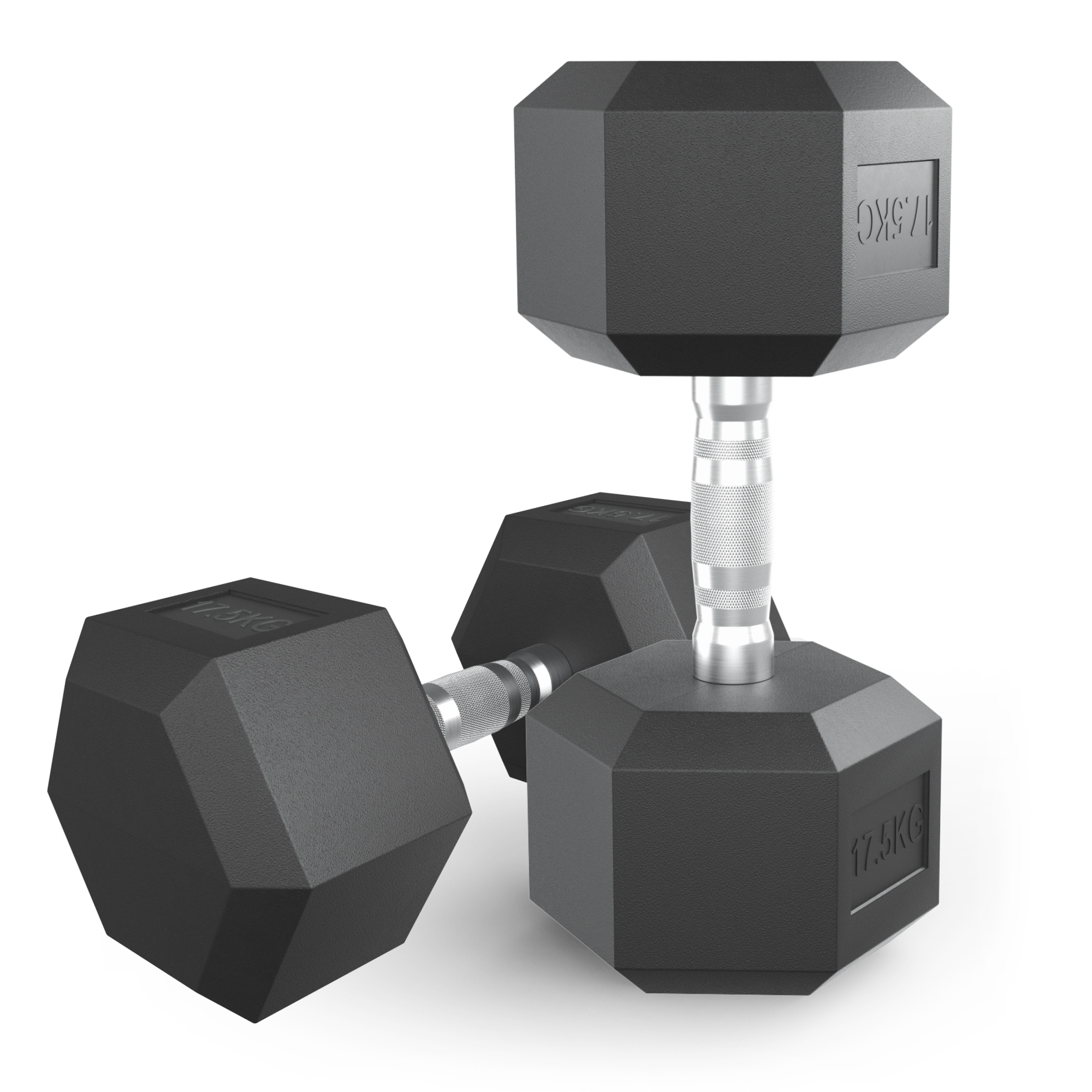 Гантель гексагональная обрезиненная 17,5 кг UnixFit DBHEX17_5x2 2 шт 2000_2000