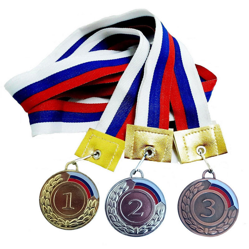 Медаль Sportex 3 место с флагом (d5 см, лента в комплекте) F11734 800_800