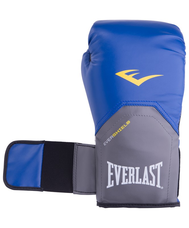 Перчатки боксерские Everlast Pro Style Elite 2208E, 8oz, к/з, синий 665_800