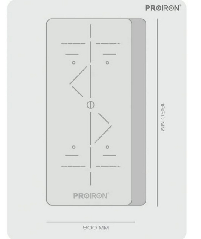 Коврик для йоги и фитнеса 183x80x0,7см TPE PROIRON К1887ТСС серо-синий 671_800