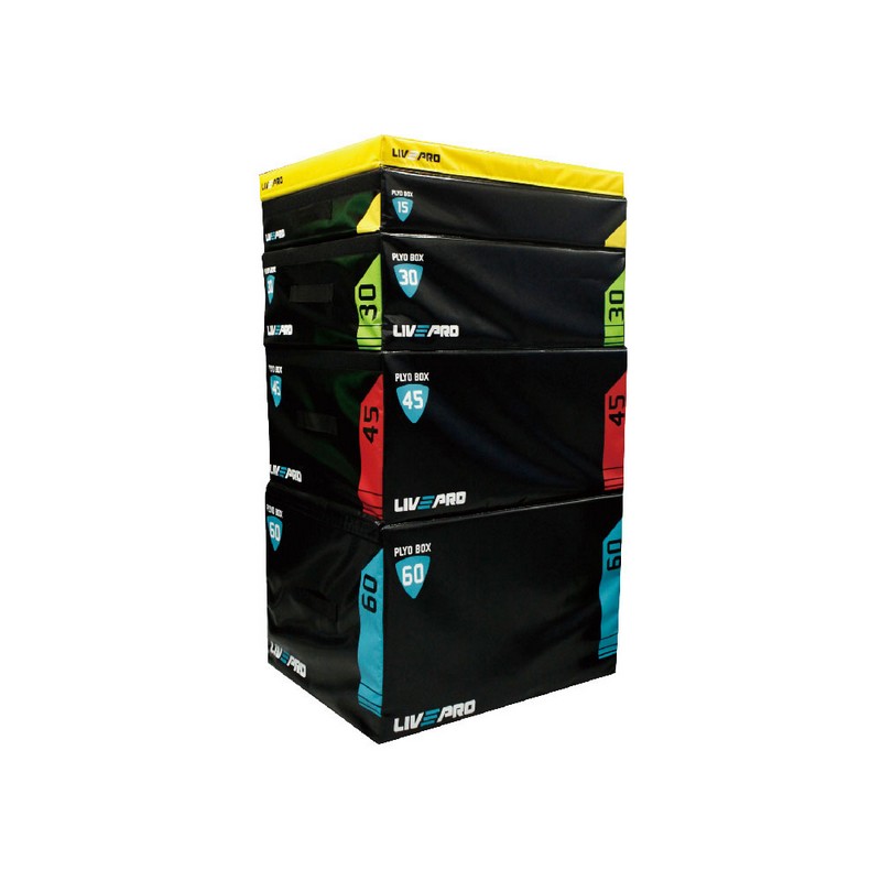 Плиометрический бокс Live Pro Soft Plyometric Box LP8151-S 91,4x76,2x15,2 см, черный/желтый 800_800