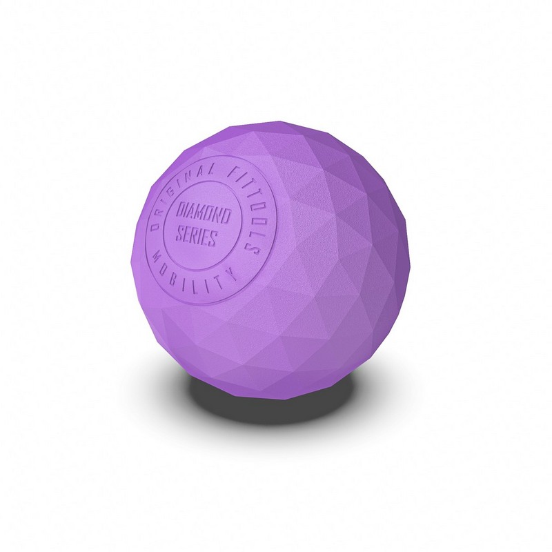 Набор из двух массажных мячей с кистевым эспандером Original Fit.Tools FT-SM3ST-PP пурпурный 800_800