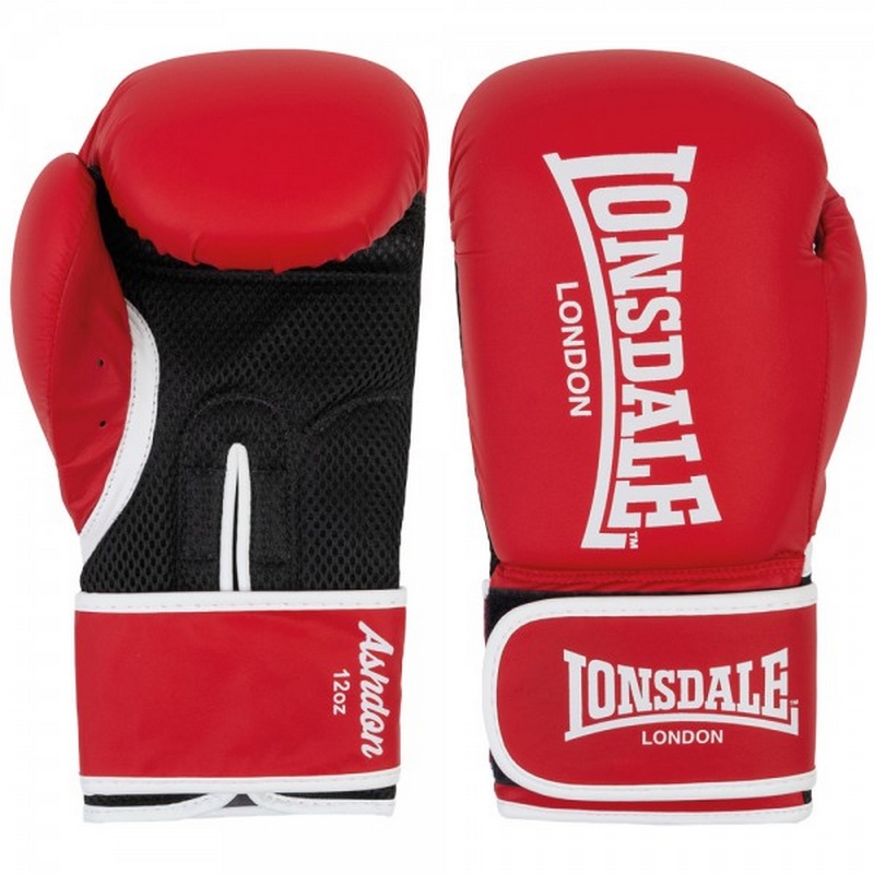 Перчатки тренировочные 12oz Lonsdale Ashdon 160011 12 RD красный 800_800