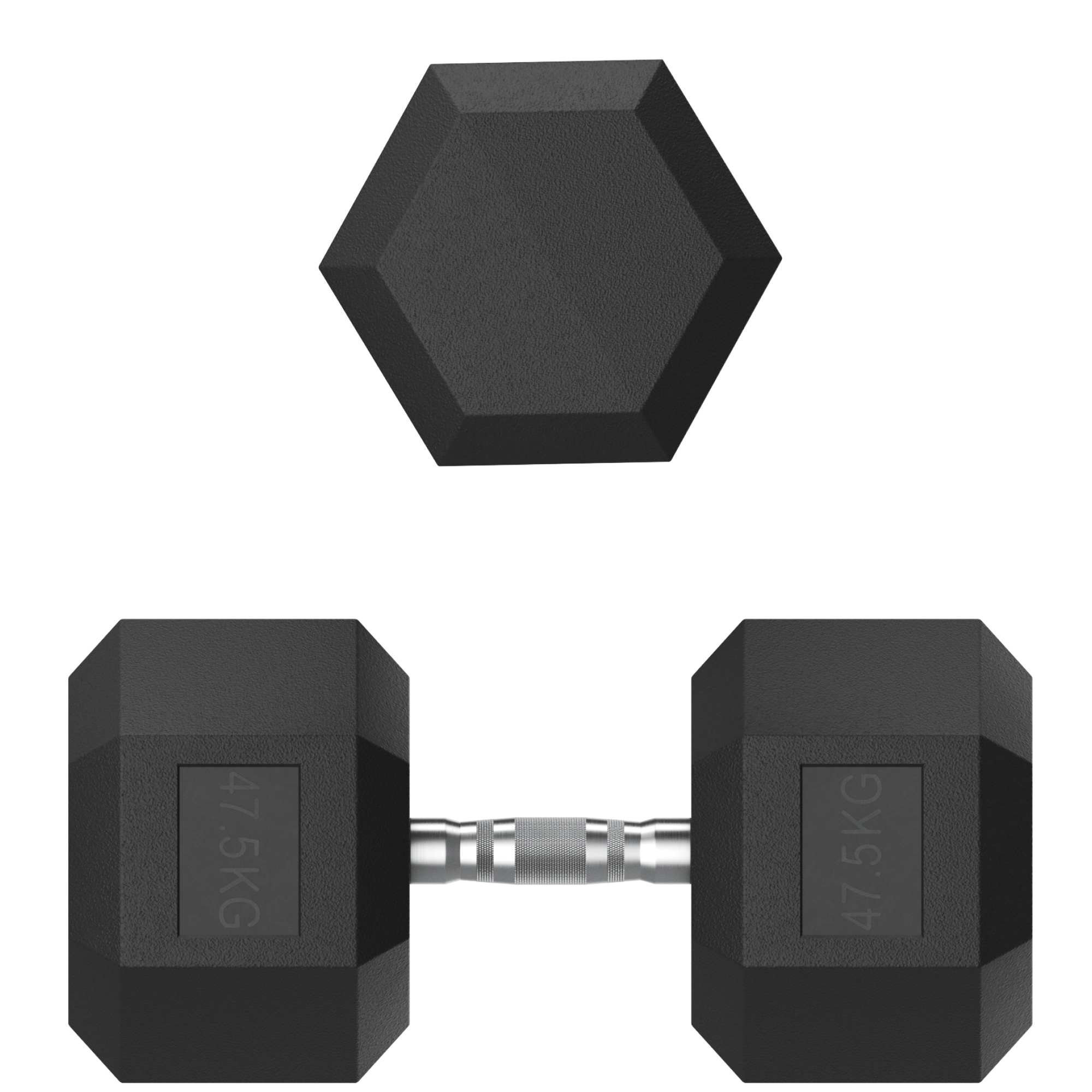 Гантель гексагональная обрезиненная 47,5 кг UnixFit DBHEX47_5x2 2 шт 2000_2000