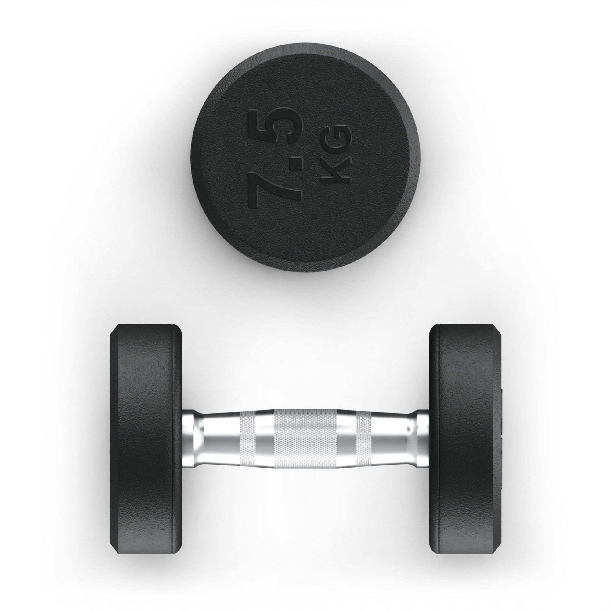 Гантель круглая обрезиненная 7,5 кг UnixFit PRO DBRND7_5PBKx2 2 шт 1999_2000