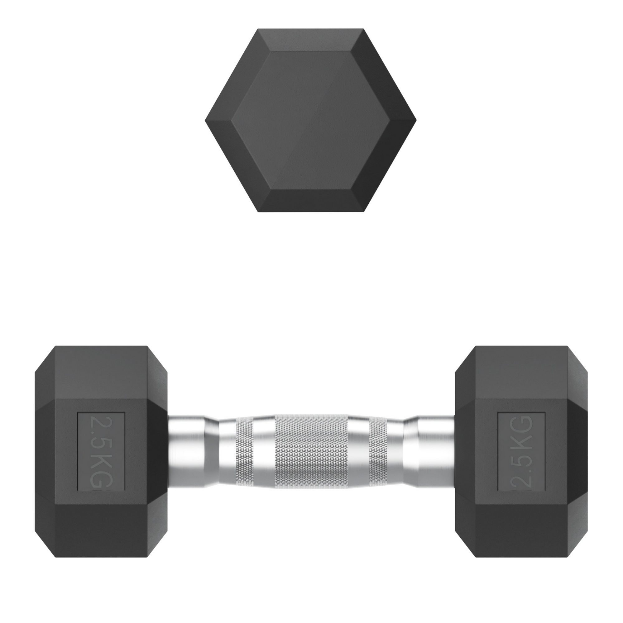 Гантель гексагональная обрезиненная 2,5 кг UnixFit DBHEX2_5x2 2 шт 1999_2000