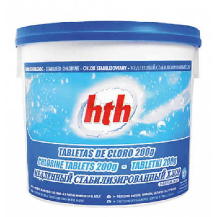 Медленный стабилизированный хлор HtH в таблетках по 200гр 5кг C800503H8 700_700