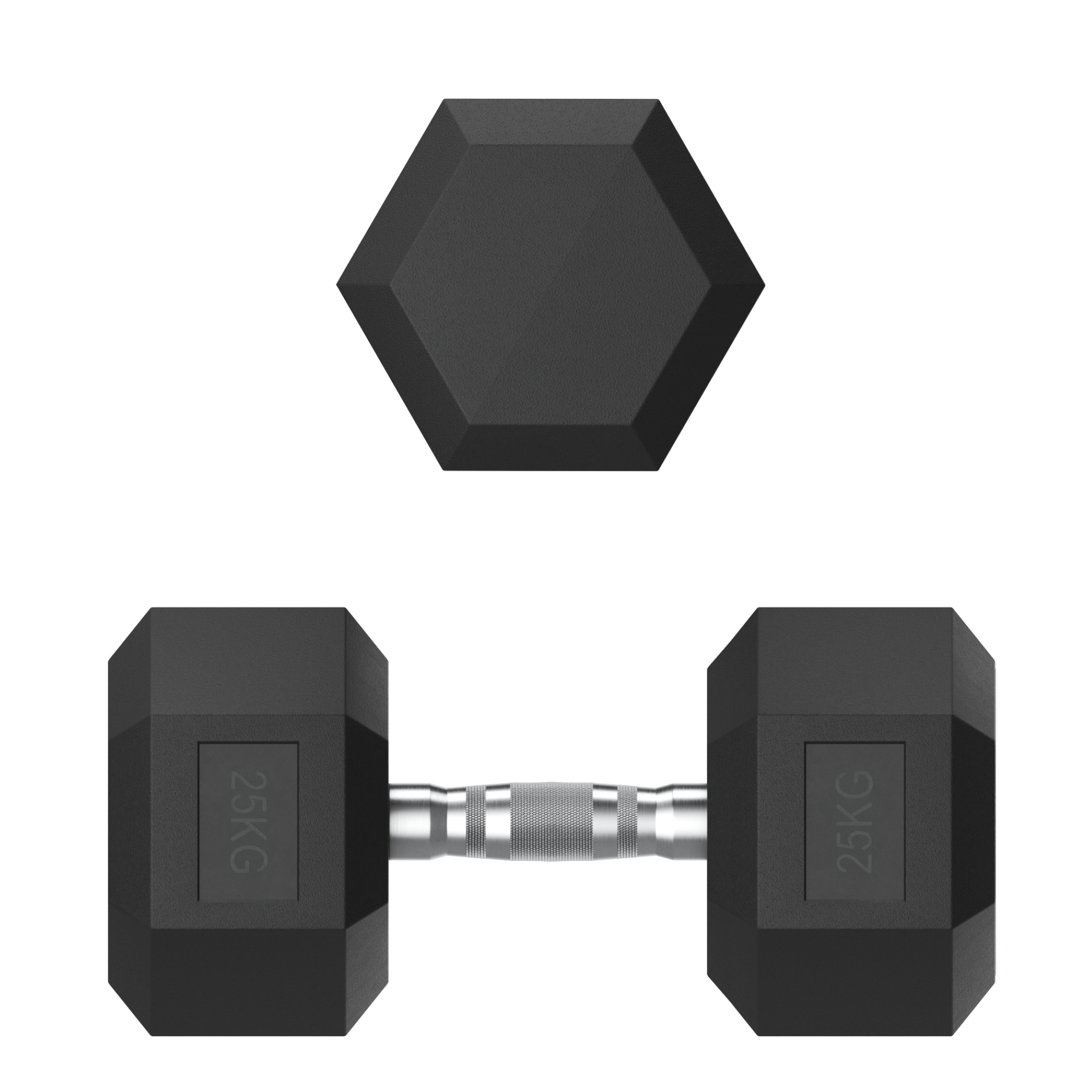 Гантель гексагональная обрезиненная 25 кг UnixFit DBHEX25x2 2 шт 2000_2000