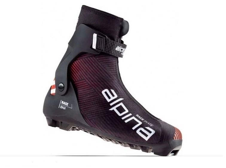 Лыжные ботинки Alpina NNN Race Skate (5374-1K) (черный/красный) 756_563