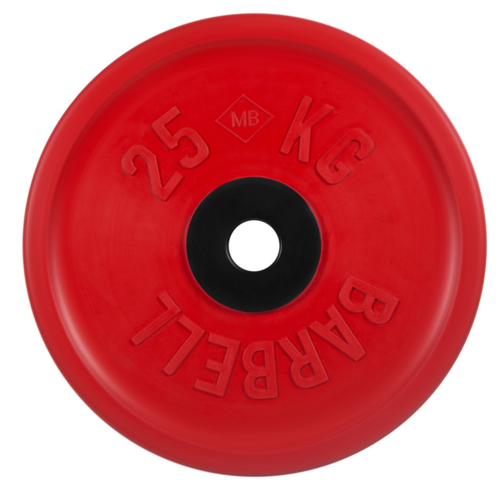 Диск олимпийский d51мм евро-классик MB Barbell MB-PltCE-25 25 кг красный 988_980
