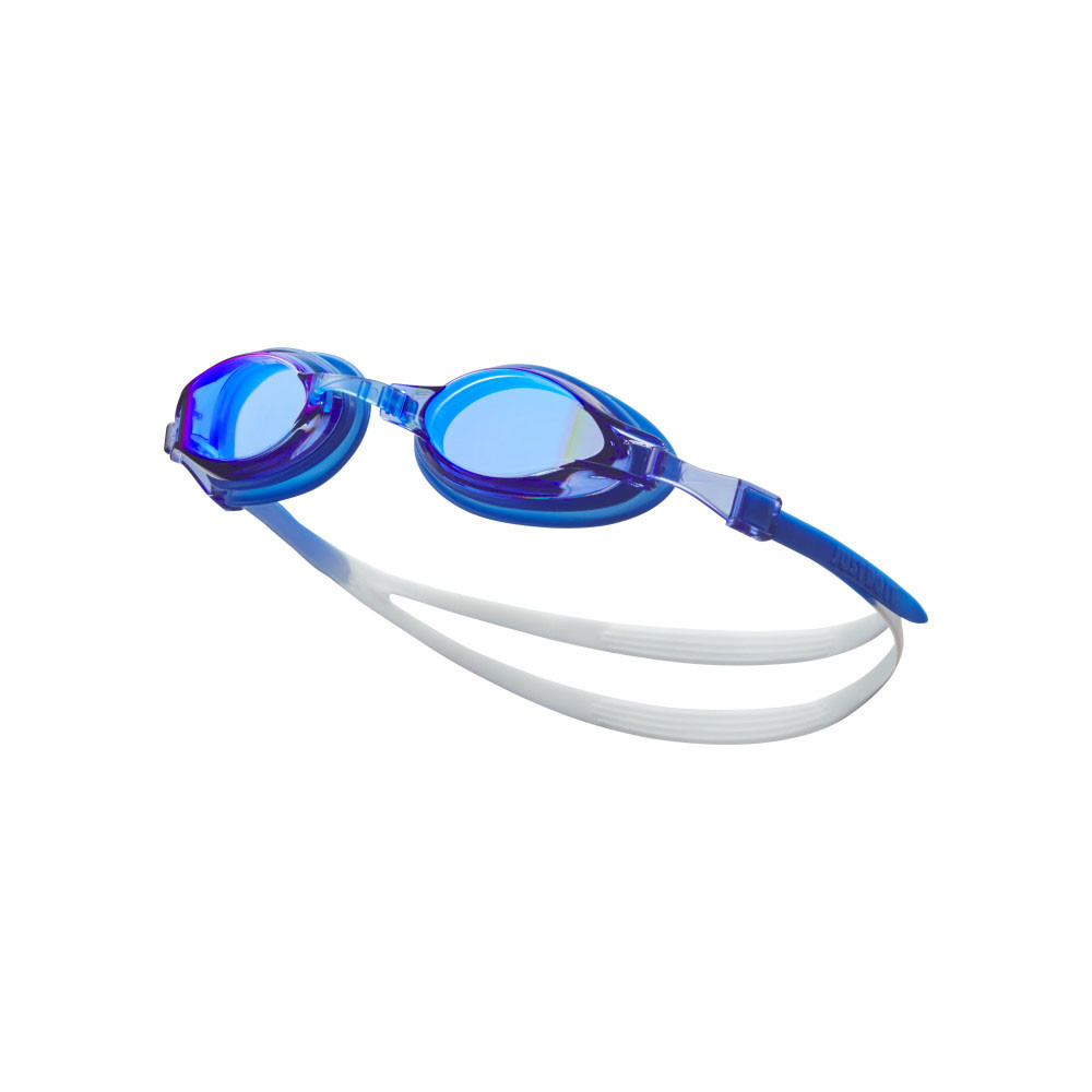 Очки для плавания Nike Chrome Mirror, NESSD125494, зеркальные линзы, регул. пер., синяя оправа 1000_1000