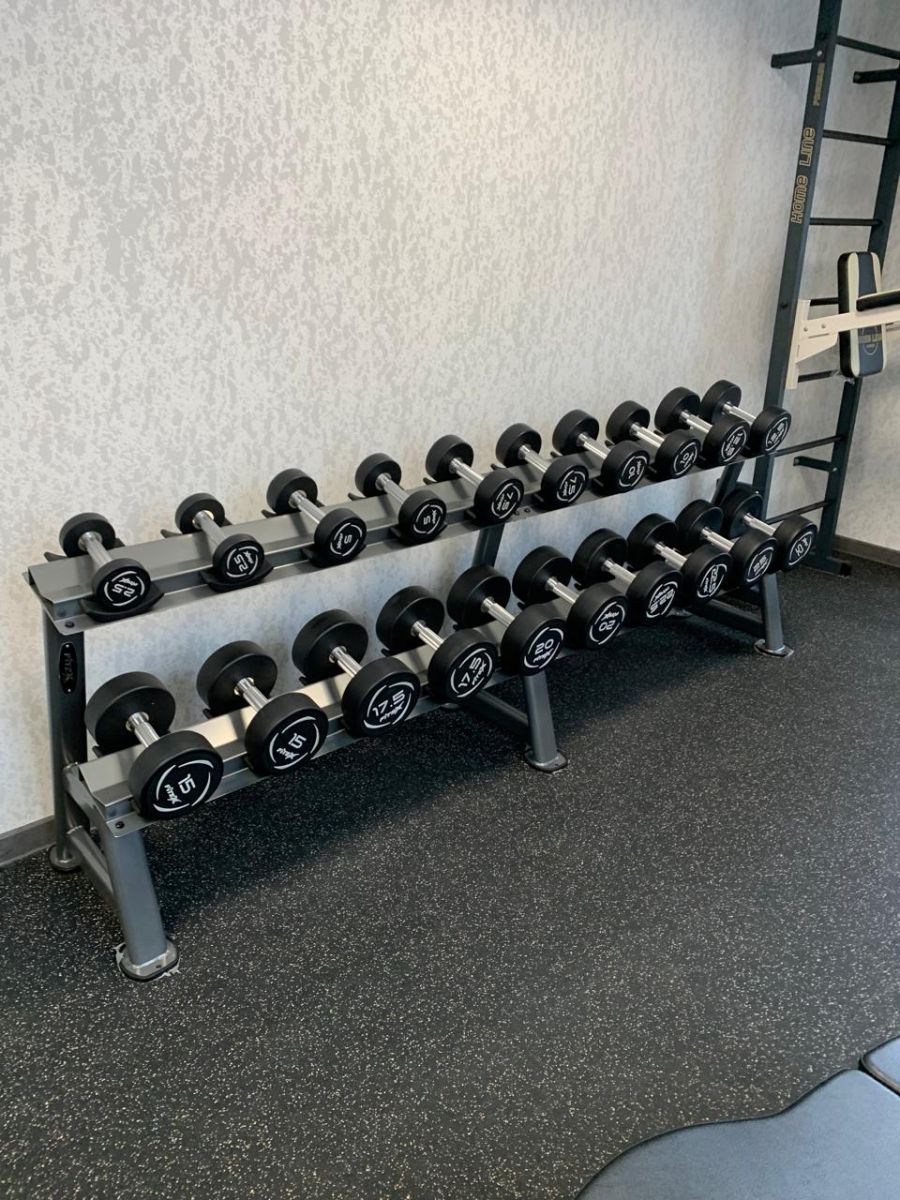 Комплект PVC гантелей 2,5-25кг (10пар) со стойкой V-Sport FTX-312.1 900_1200