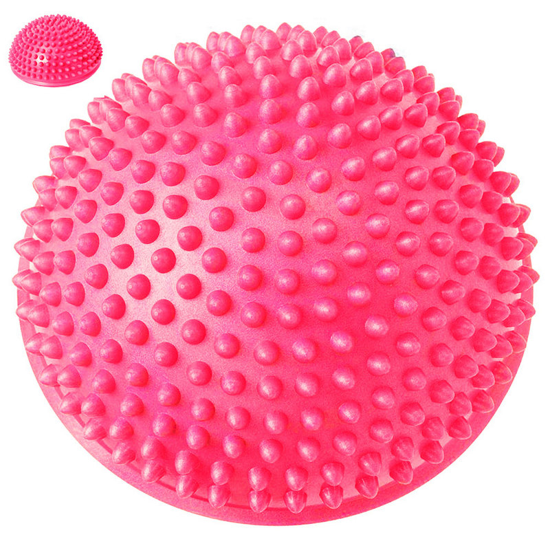 Полусфера массажная круглая надувная Sportex C33513-4 (розовый) (ПВХ) d-16 см 800_800