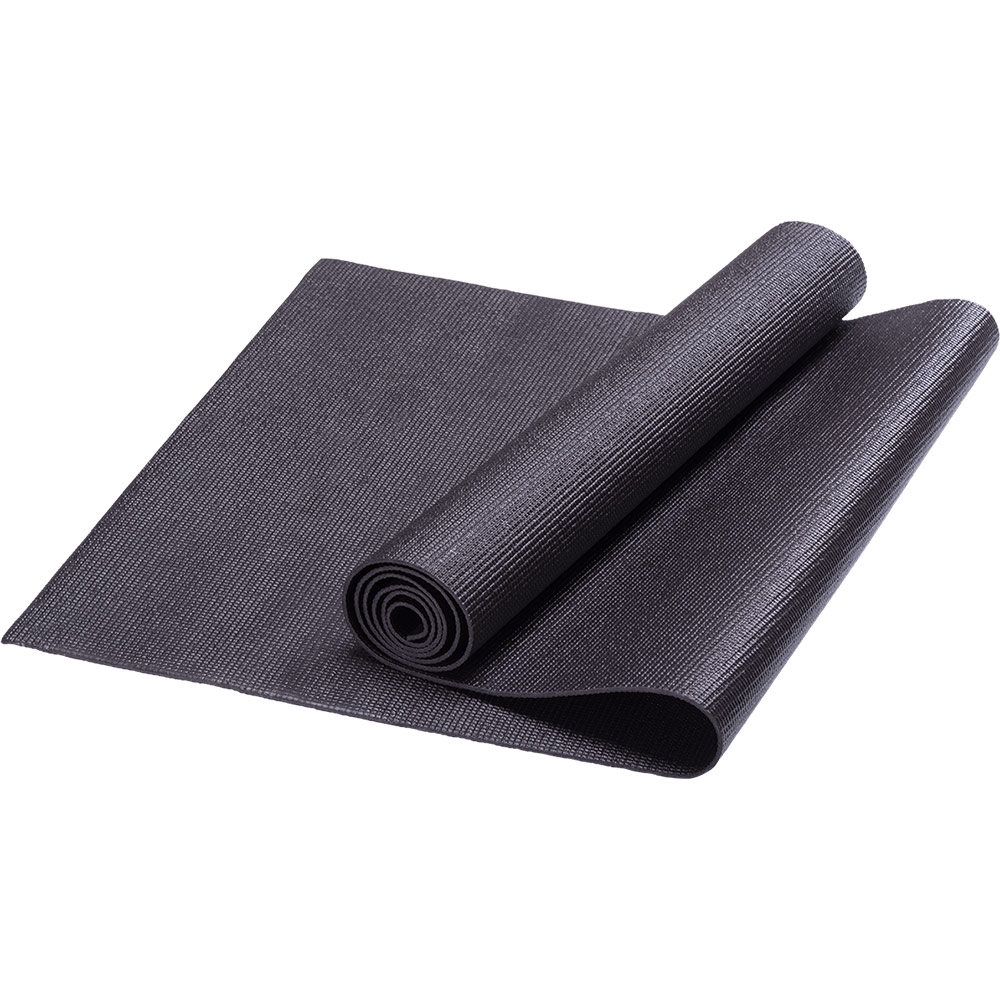 Коврик для йоги Sportex PVC, 173x61x0,4 см (черный) HKEM112-04-BLK 1000_1000