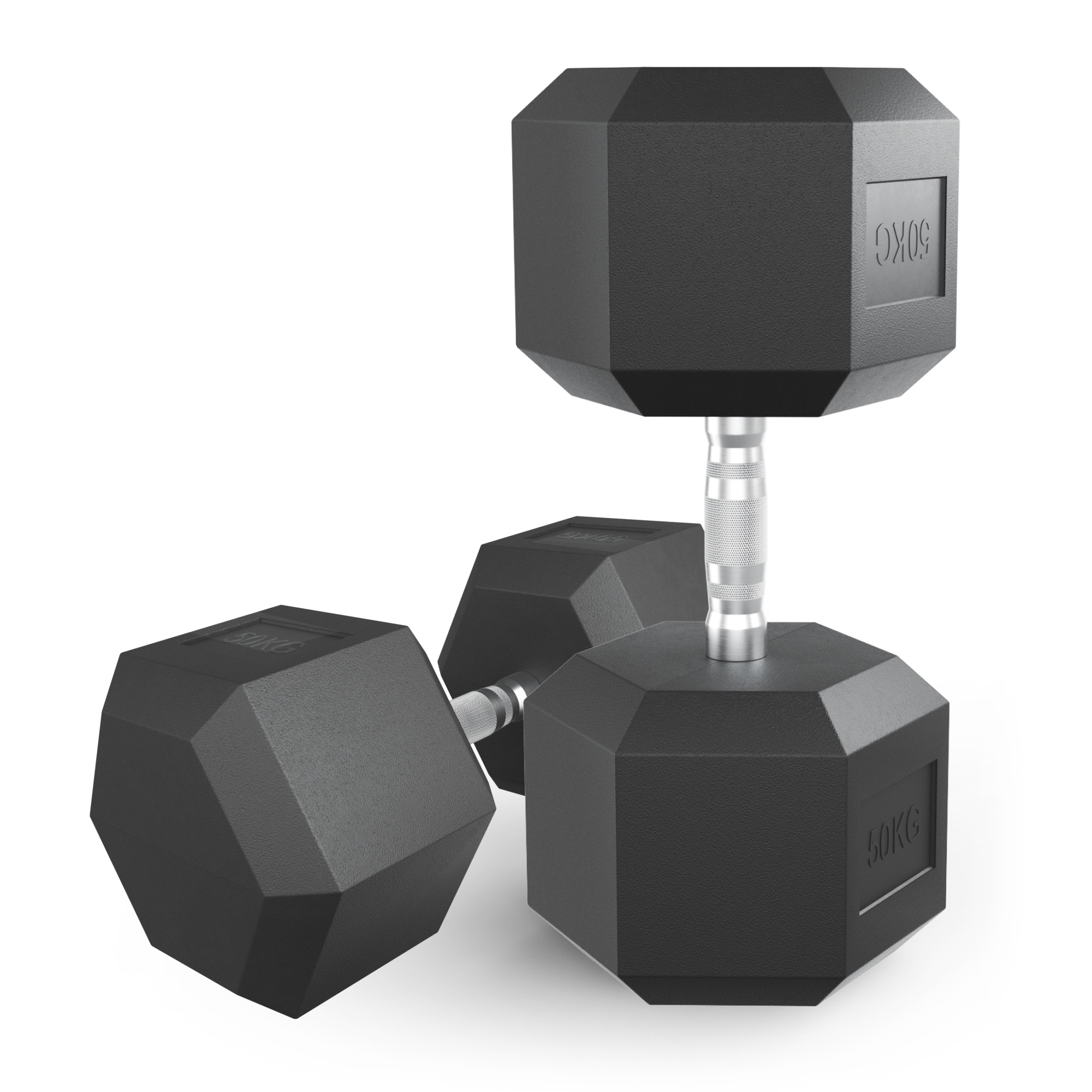Гантель гексагональная обрезиненная 50 кг UnixFit DBHEX50x2 2 шт 2000_2000