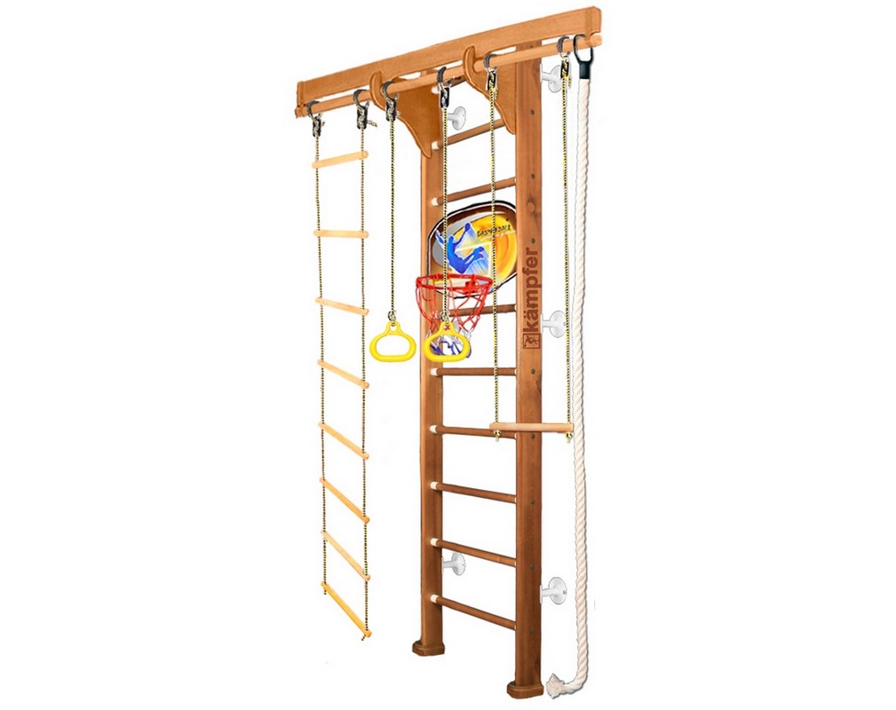Шведская стенка Kampfer Wooden Ladder Wall Basketball Shield 1009_800