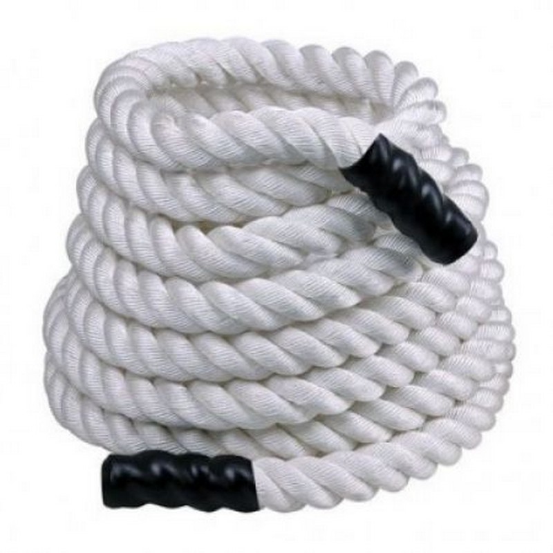 Тренировочный канат 9 м Perform Better Training Ropes 4087-30-White 12 кг, диаметр 5 см, белый 800_800