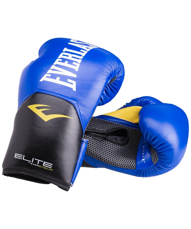 Перчатки боксерские Everlast Elite ProStyle P00001242, 12oz, к/з, синий 665_800