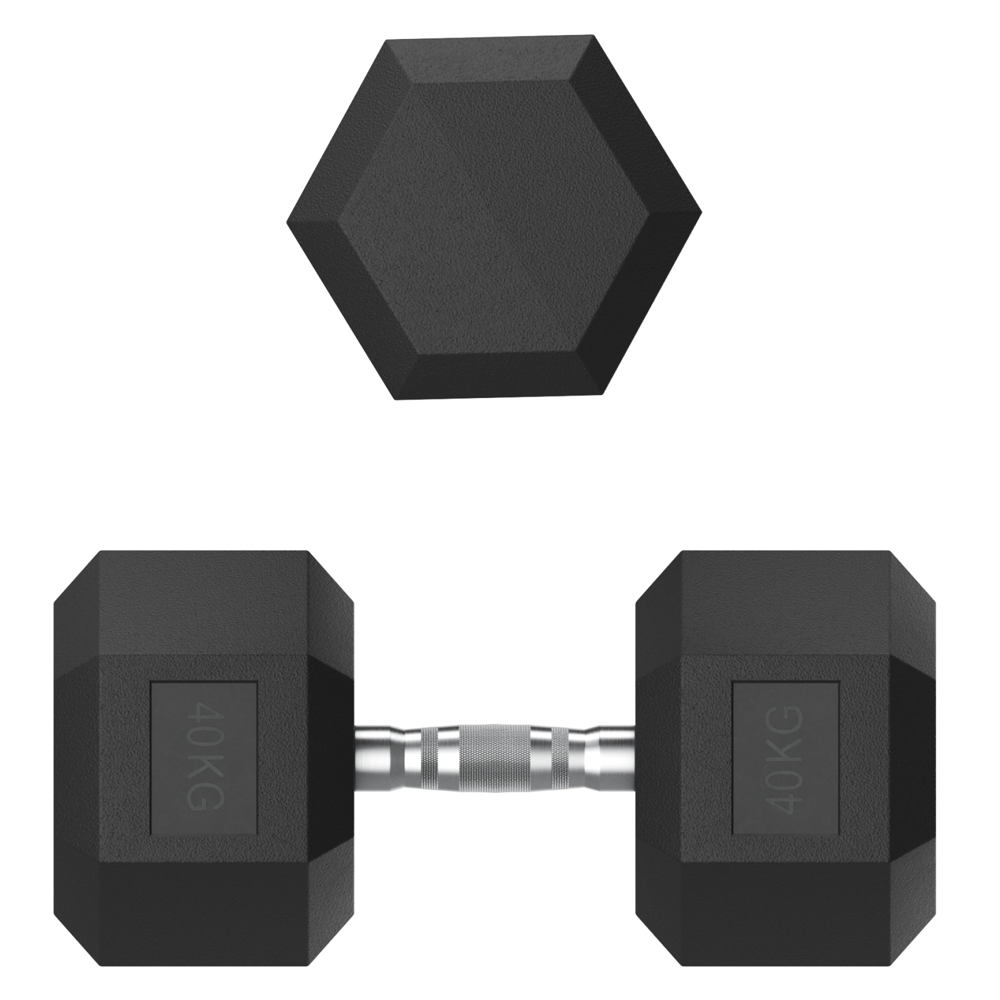 Гантель гексагональная обрезиненная 40 кг UnixFit DBHEX40x2 2 шт 2000_2000