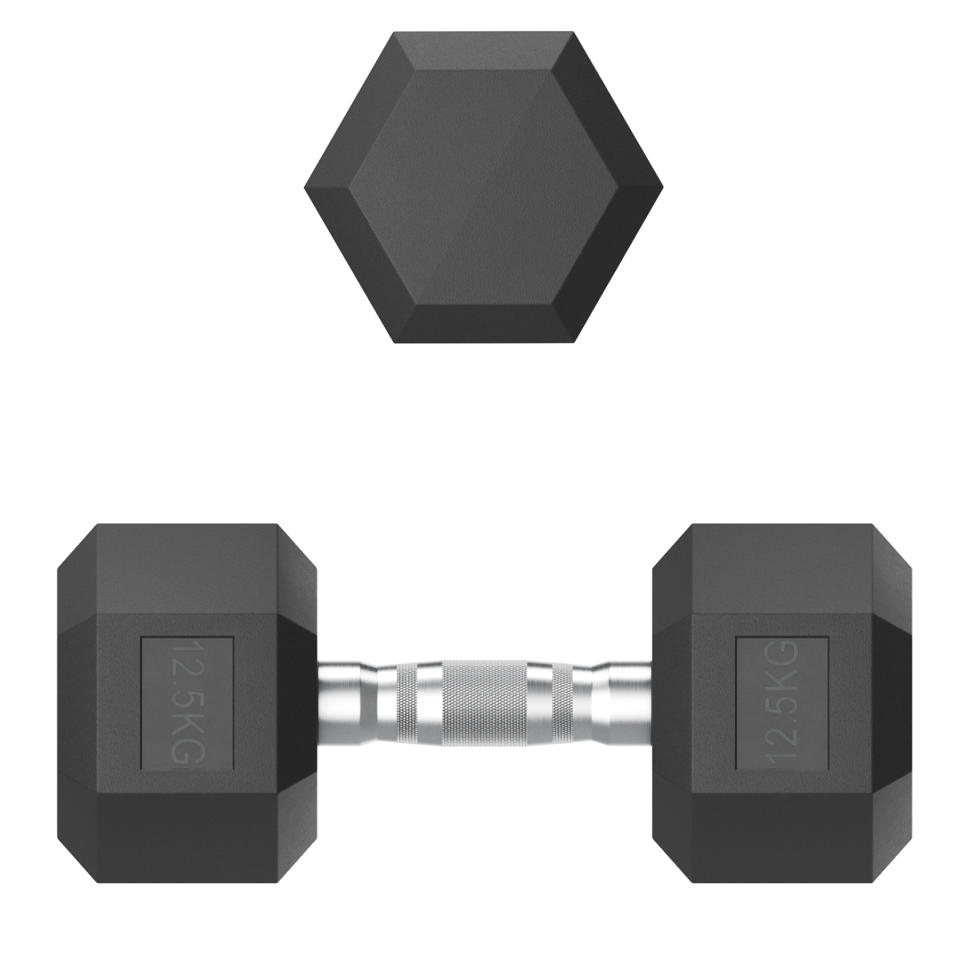 Гантель гексагональная обрезиненная 12,5 кг UnixFit DBHEX12_5x2 2 шт 2000_2000