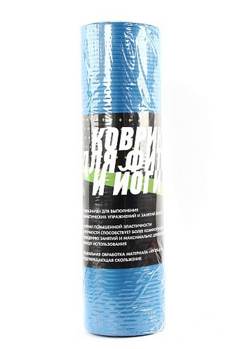 Коврик для фитнеса и йоги Larsen NBR 183х60х1см синий 500_700