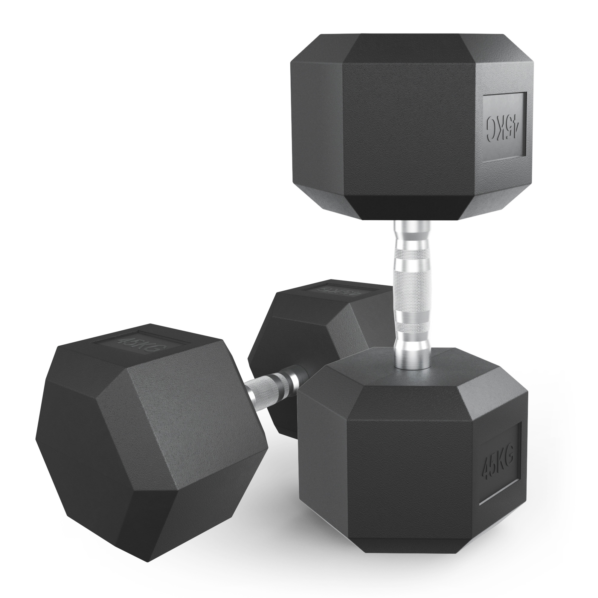 Гантель гексагональная обрезиненная 45 кг UnixFit DBHEX45x2 2 шт 2000_2000
