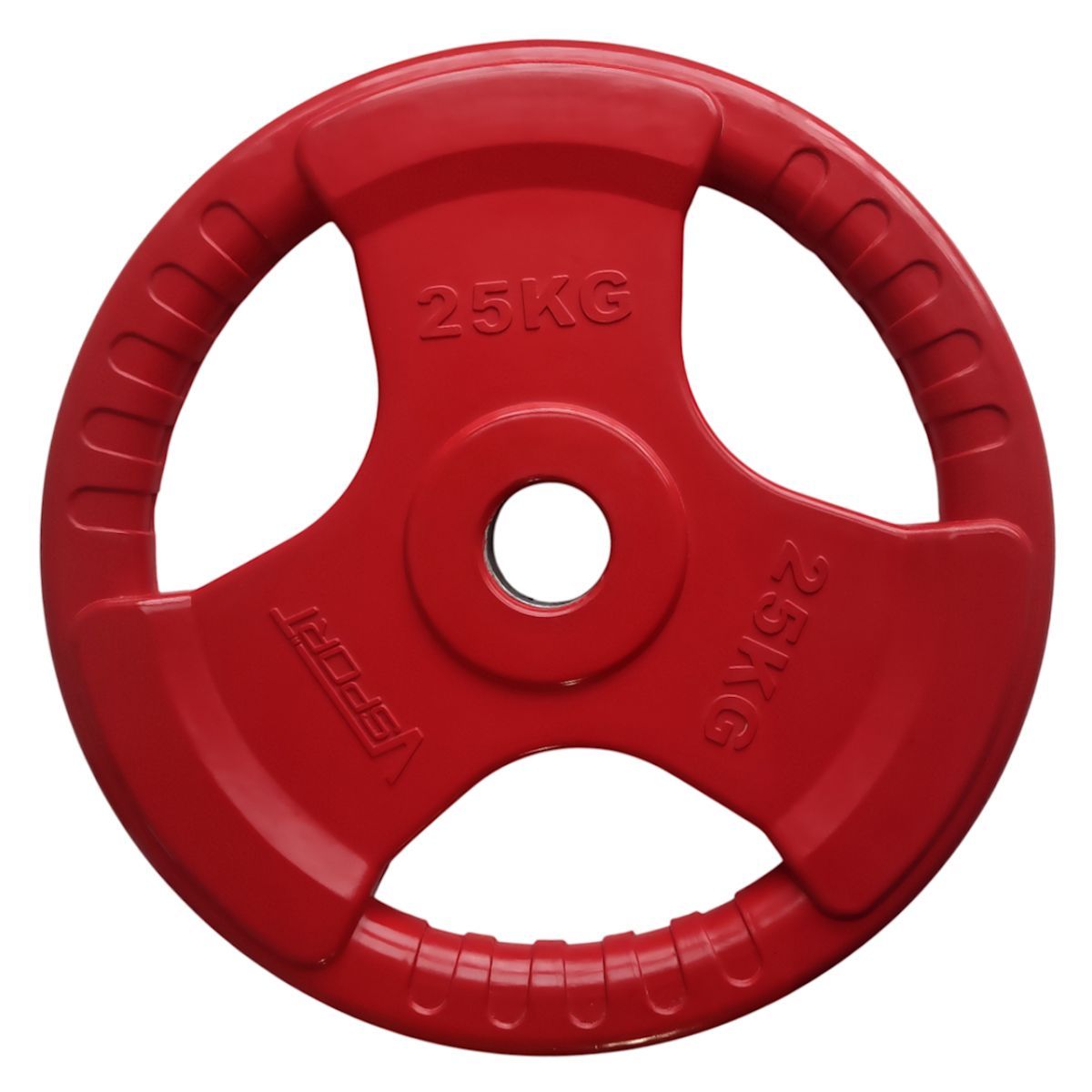 Диск Олимпийский 25кг, обрезиненный цветной с ручками V-Sport LC-25 1200_1200