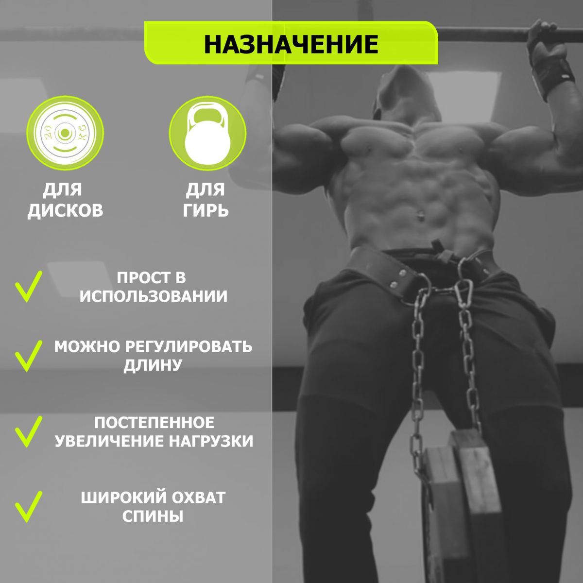 Пояс для отягощений с цепью Fitex Pro FTX-5071 1200_1200