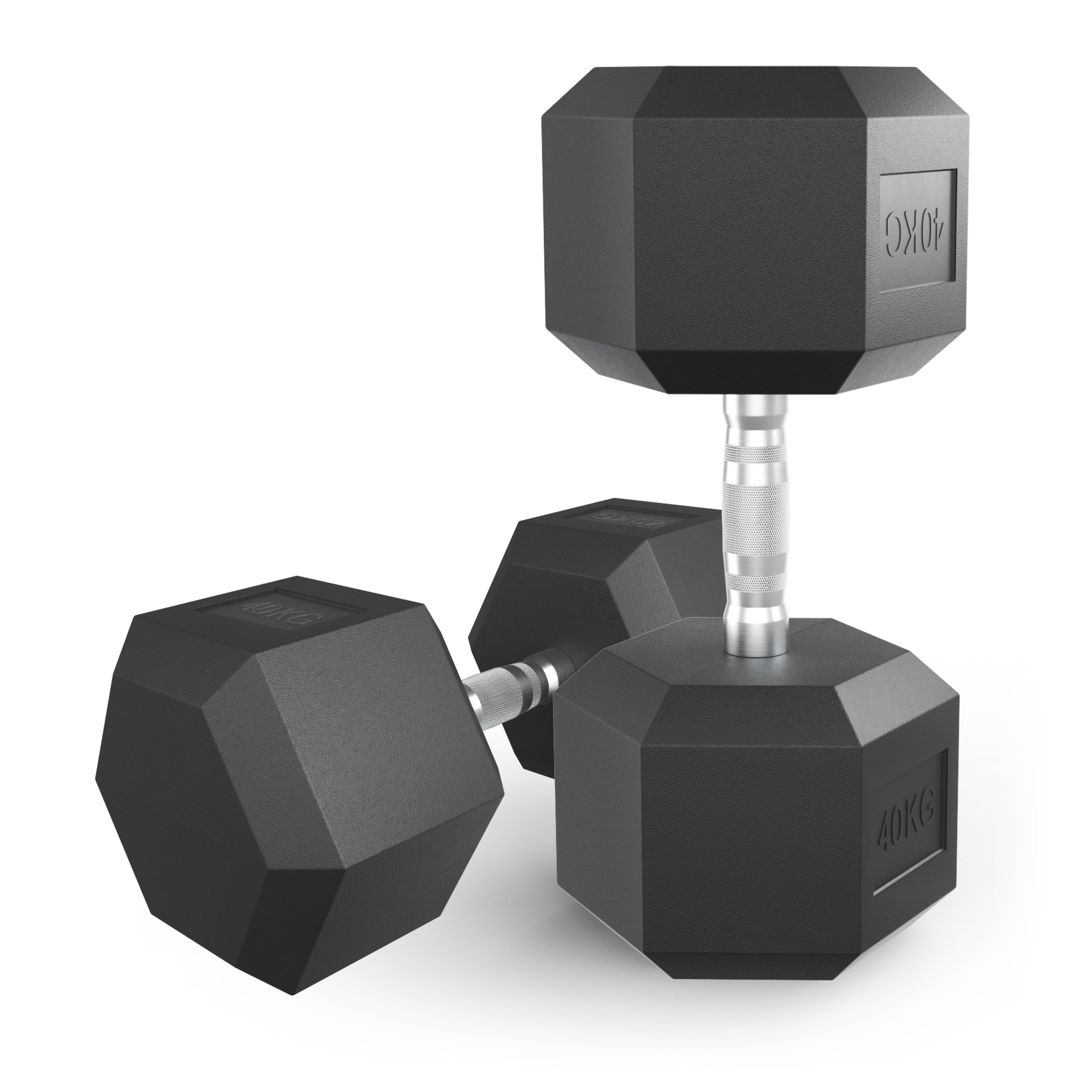 Гантель гексагональная обрезиненная 40 кг UnixFit DBHEX40x2 2 шт 2000_2000