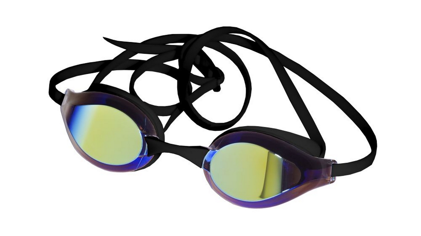 Очки для плавания Atemi Racing Spear, силикон TRS1BK Черный 1426_800