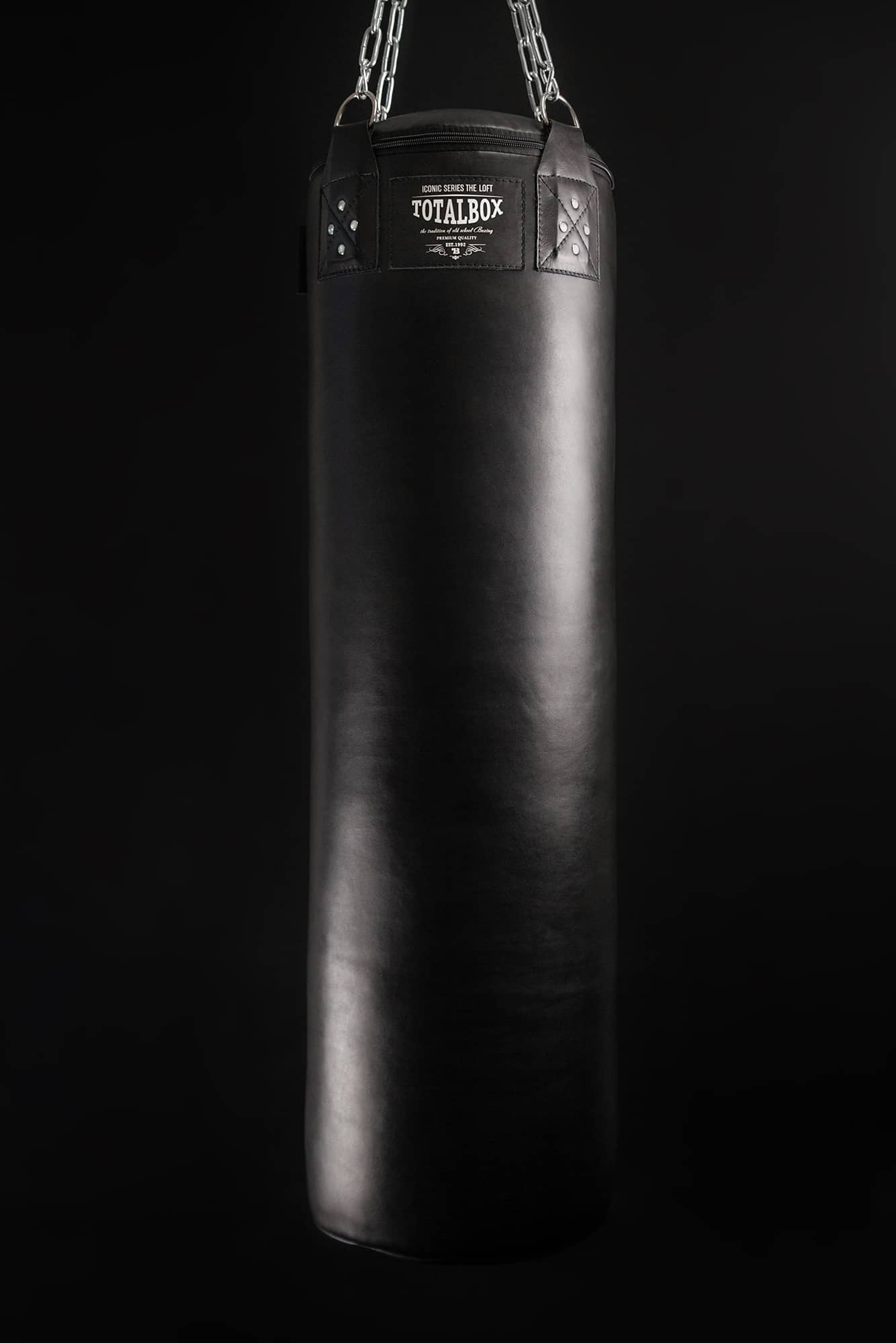 Мешок кожаный набивной боксерский LOFT 55 кг Totalbox СМК ЛФ 35х120-55 черный, коричневый 1334_2000