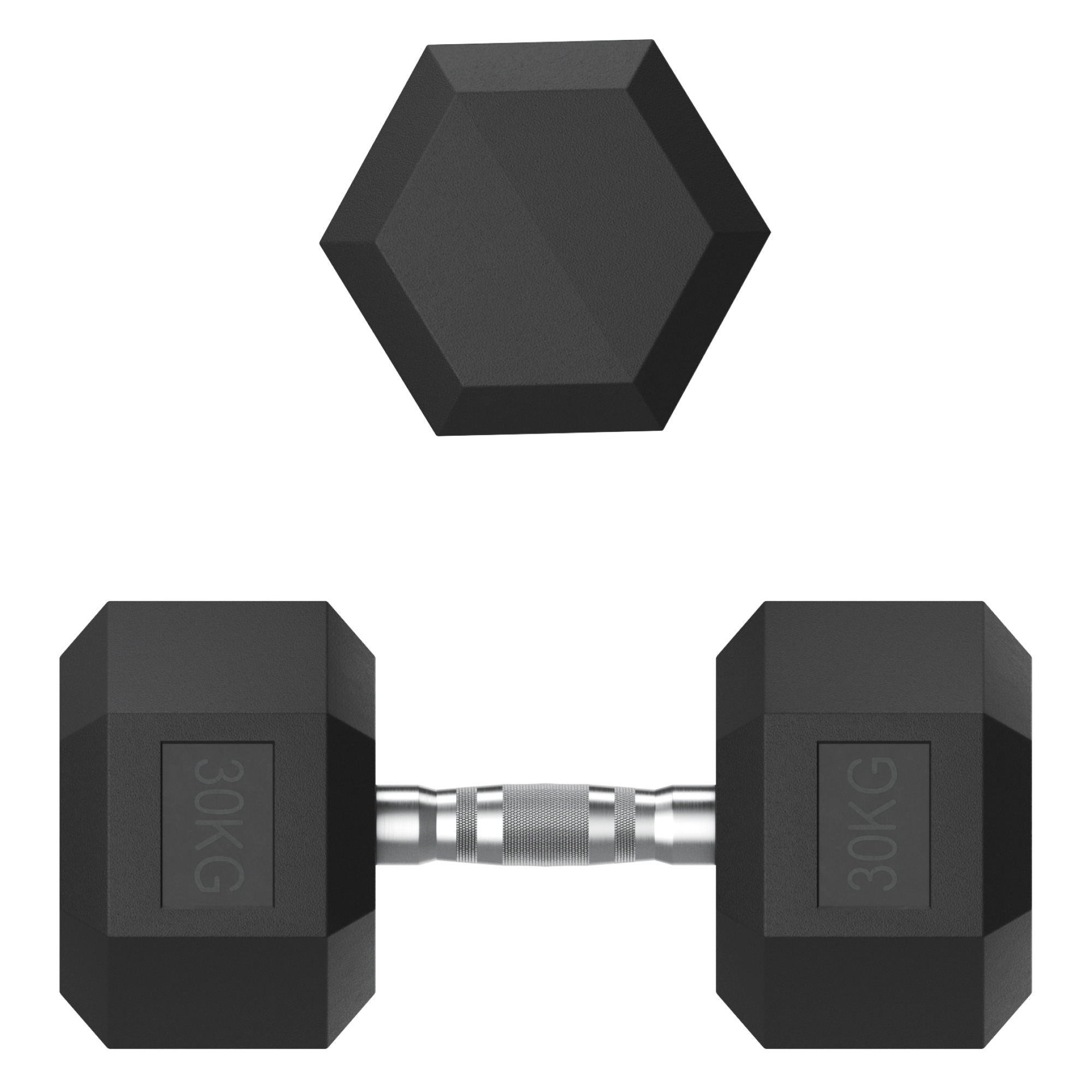 Гантель гексагональная обрезиненная 30 кг UnixFit DBHEX30x2 2 шт 2000_2000