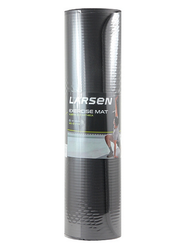 Коврик для фитнеса и йоги 183х61х1см, NBR ECE Larsen 069 чёрный 600_800