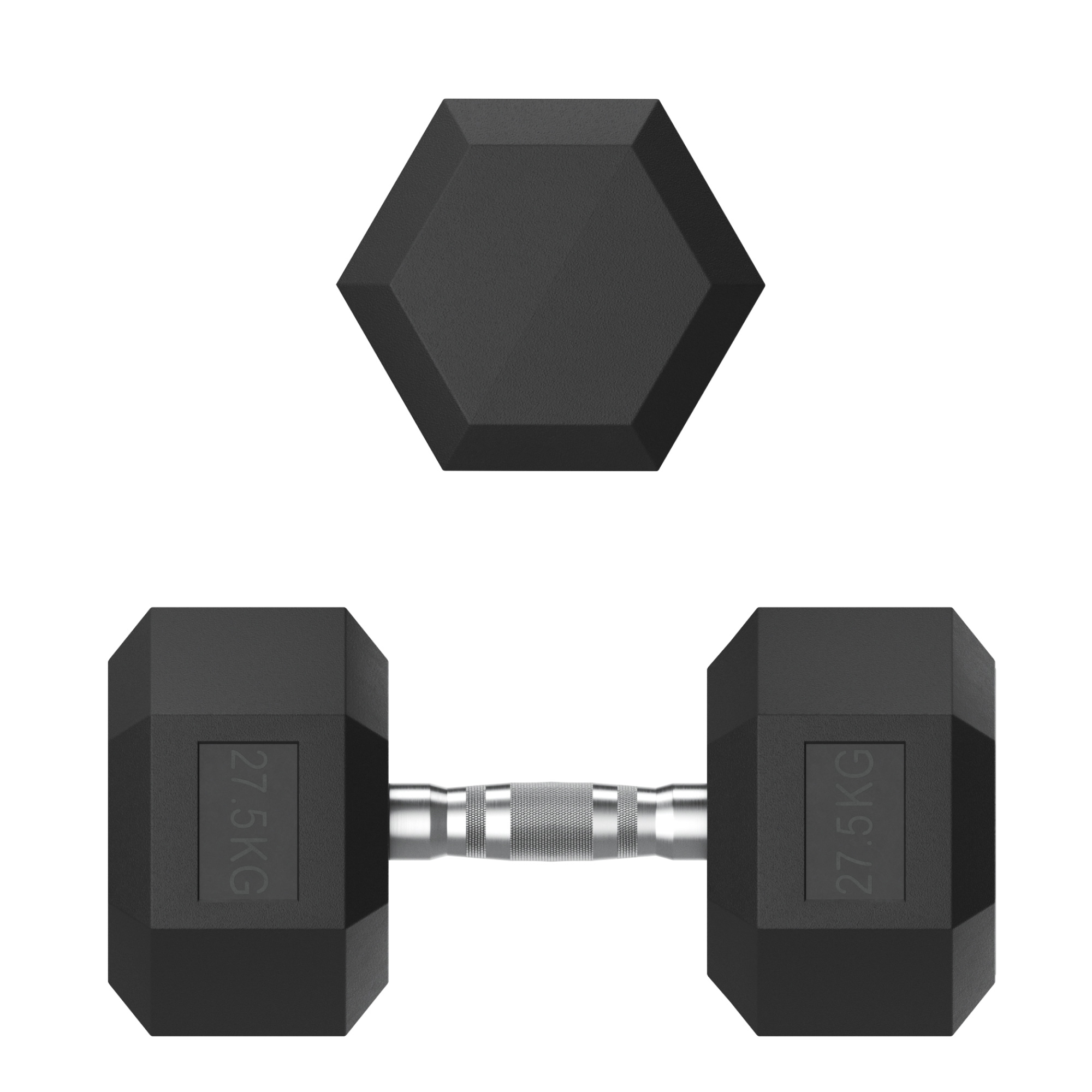 Гантель гексагональная обрезиненная 27,5 кг UnixFit DBHEX27_5x2 2 шт 2000_2000