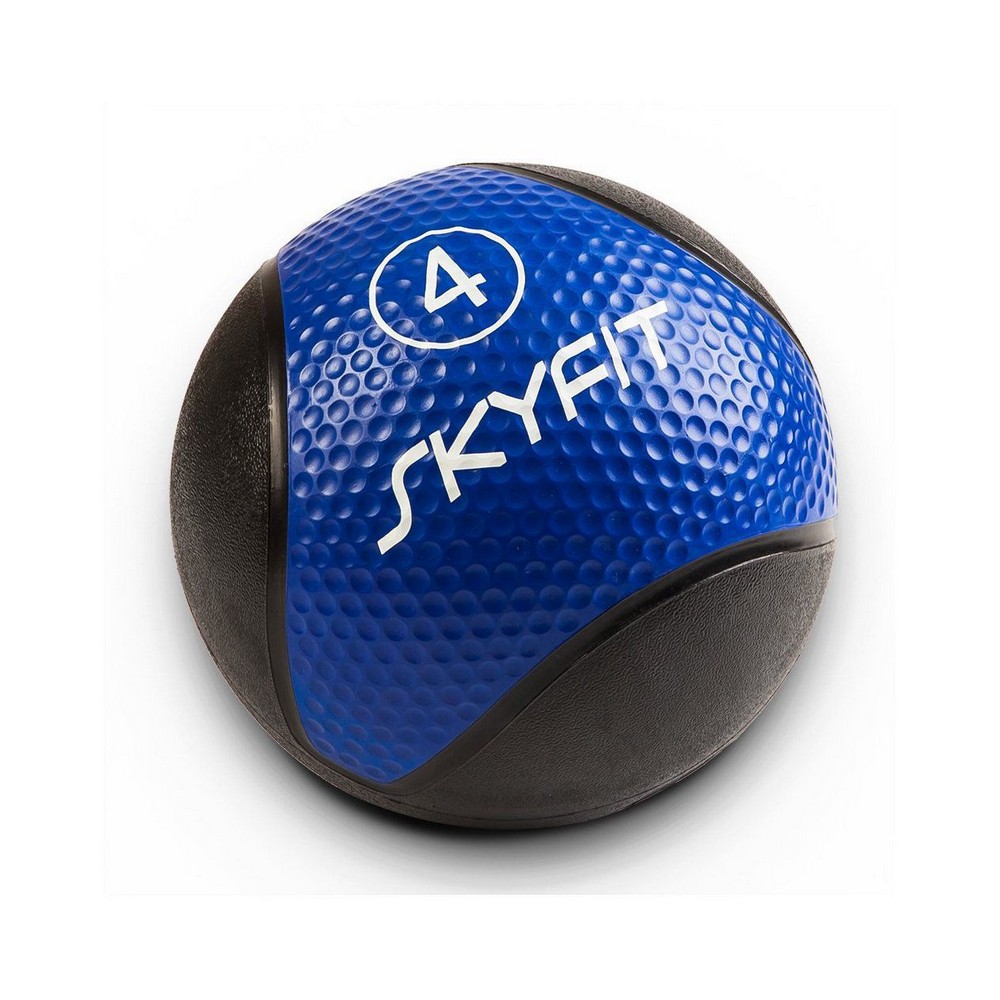 Медицинский мяч 4 кг SkyFit SF-MB4k черный-синий 1000_1000