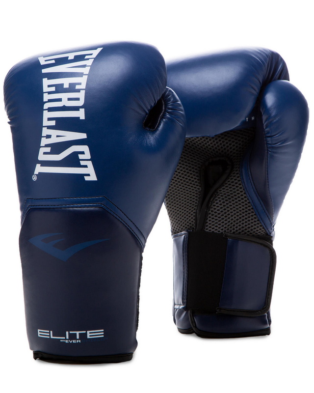 Боксерские перчатки тренировочные Everlast Elite ProStyle 10oz т.син. P00002330 640_800
