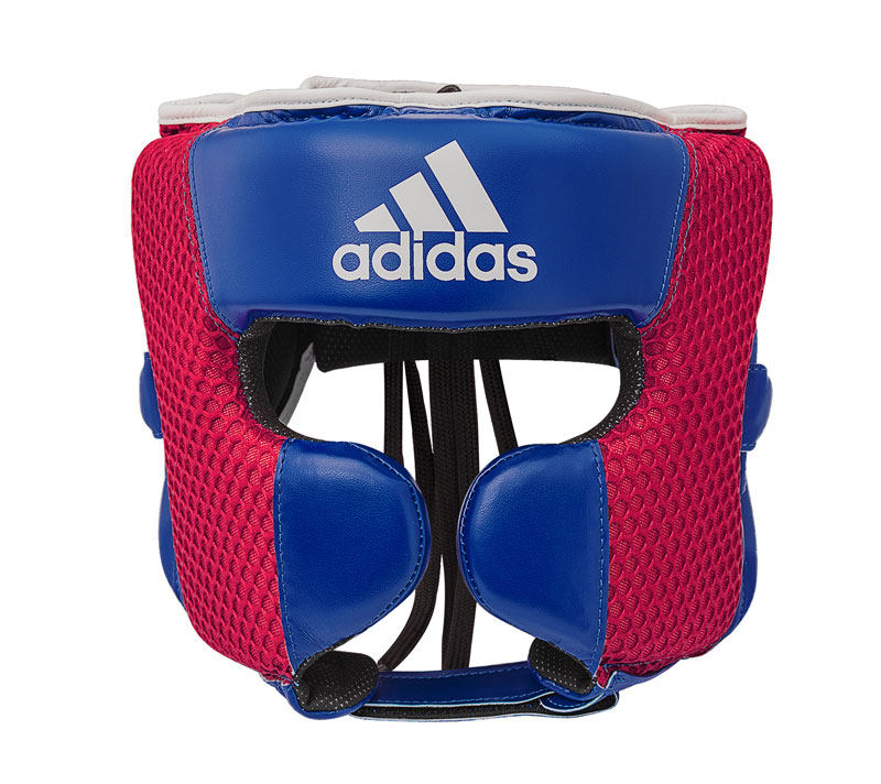 Шлем боксерский Adidas Hybrid 150 Headgear adiH150HG сине-красный 800_712