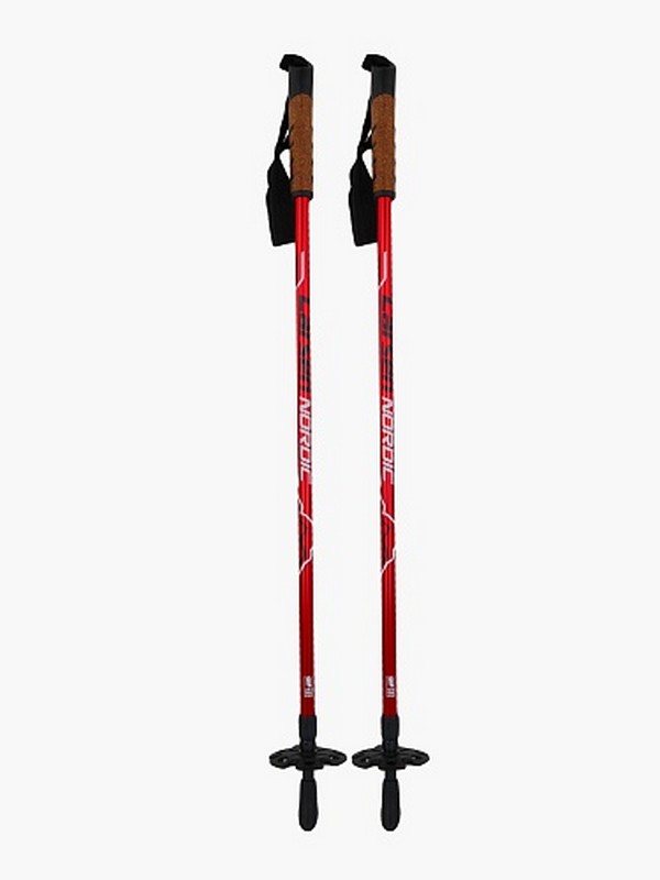 Палки для скандинавской ходьбы l90-140см Larsen Nordic П раздвижные, бордовый 600_800