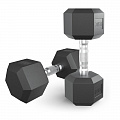 Гантель гексагональная обрезиненная 12,5 кг UnixFit DBHEX12_5x2 2 шт 120_120