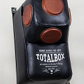 Подушка кожаная боксерская LOFT г-образная с мишенями Totalbox ПНКГМ ЛФ 40х60х46 черный, коричневый 120_120