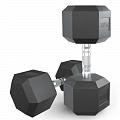 Гантель гексагональная обрезиненная 22,5 кг UnixFit DBHEX22_5x2 2 шт 120_120