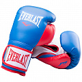 Перчатки боксерские Everlast Powerlock P00000727-10, 10oz, к/з, синий/красный 120_120