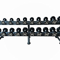 Комплект PVC гантелей 2,5-25кг (10пар) со стойкой V-Sport FTX-312.1 120_120