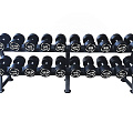 Комплект PVC гантелей 27,5-50кг (10пар) со стойкой V-Sport FTX-313.1 120_120